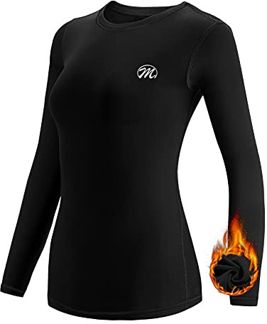 MEETWEE Thermounterwäsche Funktionsunterwäsche Damen, Skiunterwäsche Winter Set Atmungsaktiv Lange Thermo Unterwäsche Tops Thermowäsche Unterhemd
