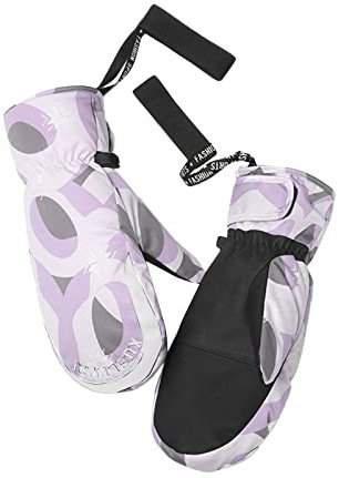 Dick Fleecehandschuhe Damen Skihandschuhe Frauen Winterhandschuhe Fausthandschuhe wasserdichte Winter Warme Kälteschutz Handschuhe Winddichte Bequem Kälteschutz