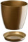 B2C Plant Pot Flower 20 Colours 9 sizes Gloss Plastic Plant Pots Planter Saucer Tray Deco (20 cm/ 7.9 inch, Gold)