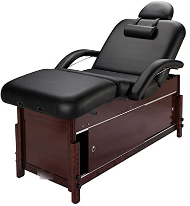 ZYHHDP Stationäre Massageliege, Spa-Bett mit Bettbeine aus Hochwertigem PU-Leder aus Buchenholz, für Spa Salon Clinic Lash Tattoo Shop