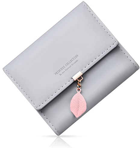Flintronic Damen Geldbörse - PU Leder Portemonnaie Lang Mit Großer Kapazität, Mehreren Kartenfächern Und Fächern - Elegant Grau