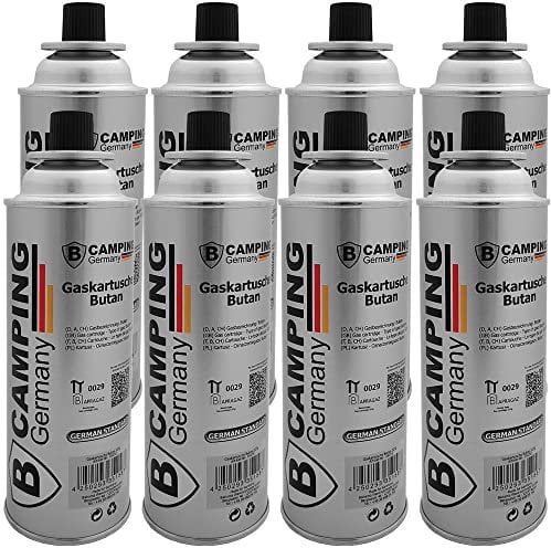 Deuba® 8X Kartuschen Butangas Gaskartuschen Ventilkartusche Campinggas Butan Gas 227g MSF-1a