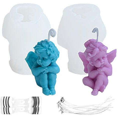 Kerzenform Silikon Kit zum Gießen - Engel Silikonformen für Kerzen, Heimdekorationen und Bastel Ornamente