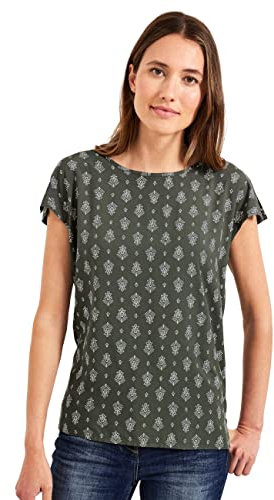CECIL Damen B344027 Shirtbluse Bedruckt, Sporty Khaki, XX-Large