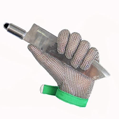 Samnuerly Anti-Schneide-Handschuhe, Anti-Schneide-Handschuhe aus Edelstahl, Kleidung schneiden, Glas schneiden, Sicherheits-Arbeitshandschuhe, robuste stichfeste Handschuhe (Größe: 1 Stück/XXL)