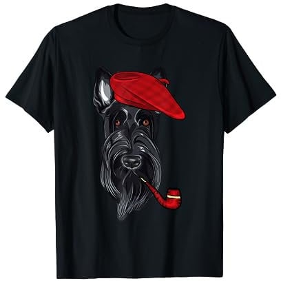 Hipster Hund trägt Hut Pfeife Goofy Geek Hund T-Shirt