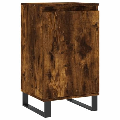 vidaXL Sideboard, Kommode mit viel Stauraum, Mehrzweckschrank Anrichte für Wohnzimmer, Schrank Beistellschrank Metallbeine, Modern, Räuchereiche Holzwerkstoff