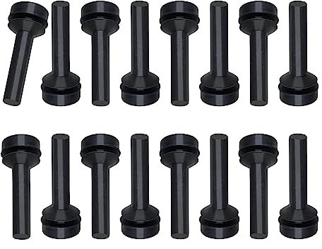 Daroplo Pack of 16 Replacement Black Rubber Grate Feet for Gas Stove, Cooker, Grid, Hob, Foot Bumper,