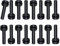 Daroplo Pack of 16 Replacement Black Rubber Grate Feet for Gas Stove, Cooker, Grid, Hob, Foot Bumper,