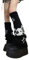 RCIVENM Y2k Leg Warmers for Women Two Side Wear Leg Warmers Girls Kawaii Knitted Leg Warmers Gothic Harajuku Cute Leg Warmers, Black, 19.68inchX7.87inch