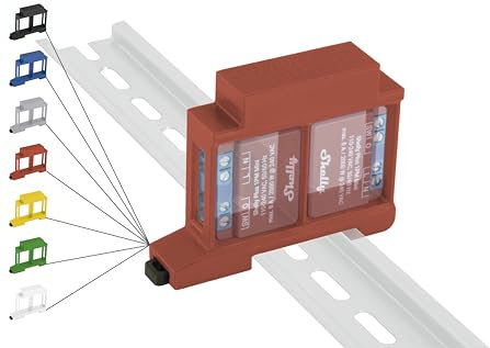 Hutschienenhalter/Adapter Dual für Shelly-MINI DIN Rail bracket (35mm) (Rot (Prime))