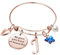 TINGN Armband mit Buchstaben J Mädchen, Schmetterling Buchstaben Armband Damen Rosegold Charm Armband mit Buchstaben Personalisiertes Armband Mädchen Geburtstag Geschenke für Frauen Mädchen Geschenke
