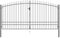 ARKEM Garden Gates High galvanised wrought iron metal swing gate,Double Door Fence Gate with Spear T O P 400x248 cm