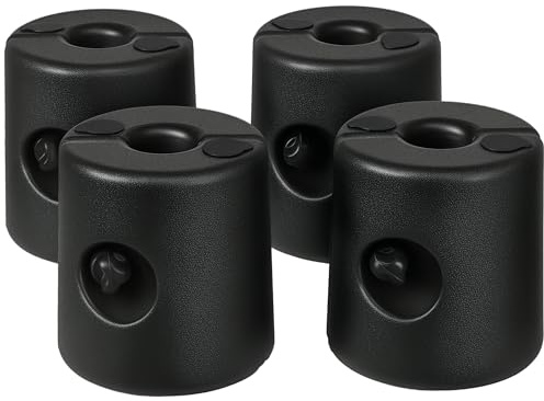 Outsunny Pieds de Tonnelle Pop-up Remplis d'eau ou de Sable Lot de 4 Noir