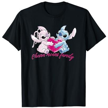 Lilo & Stitch Ohana Heart With Angel T-Shirt