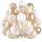 Luftballons Beige Gold, 60 Stück Luftballons Hochzeit Helium Set, Ballons Beige Weiß Metallic Champagner Gold, Helium Ballons Nude Gold Konfetti Latex Ballon für Hochzeit Boho Geburtstag Babyparty