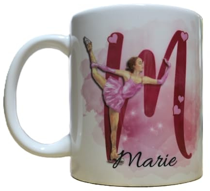 Tasse Eiskunstlauf personalisiert mit Name pink (M)