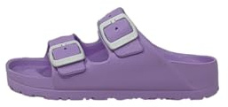 GRUNLAND KUBE CI1886 lila Mädchen anatomische Hausschuhe Birkenriemen Gummi 37
