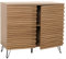 Mendler Kommode HWC-M49, Schrank Sideboard Highboard, 3D-Design Staufächer, MDF Metall 85x95x45cm - Natur
