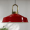 bamyum Asletl-Lock Hängelampe Industrial aus Metall Ø40 cm, Küchenlampe Vintage, Hängelampe Esstisch E27, Pendelleuchte Esstisch, Wohnzimmerlampe Hängend Vintage, Pendelleuchte Rot