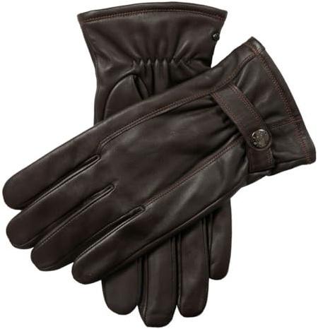 Dents Mens Haworth Touchscreen Leather Gloves - Brown - Large