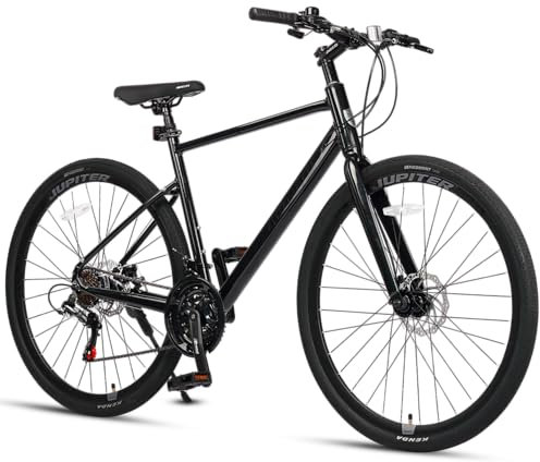 AVASTA Rennrad für Erwachsene, 700C-Räder,21-Gang-Schaltung, Fahrrad mit Starrgabel und Doppelscheibenbremse für Männer und Frauen, 50 cm, Grau