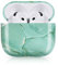 Newseego Hard PC Earphones Case Compatible with AirPods 4th Generation 2024, Fashion Marble Print Design Full Body Shockproof Anti-scratch Protective Charging Pod Cover for AirPods 4 Gen-Green
