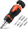 ValueMax Multi-bit Stubby Ratchet Screwdriver Set, Magnetic Screwdriver with Phillips, Slotted, Torx Cr-V Bits, Small Screwdriver Set Ideal for DIY and Home Maintenance