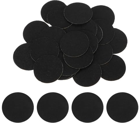QUARKZMAN 40 Stück Filzgleiter Selbstklebend, 45mm (1-3/4) Schwarz Filzgleiter vorgeschnittene 1mm Dicke Möbelgleiter für Möbelfüße Stuhlbeine Sofas Handwerk DIY-Projekte