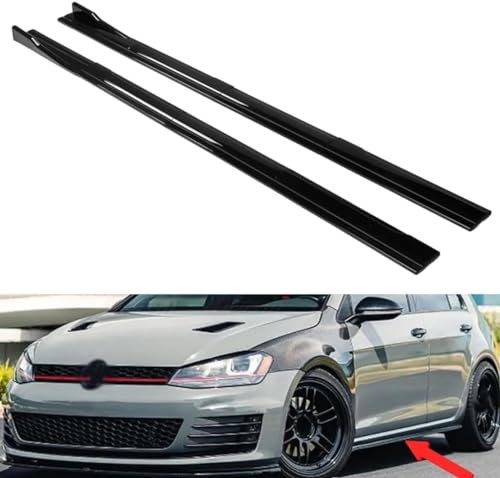 HAIYUN Auto-Seitenschweller für VW Golf 6 MK6 GTI GTD 2009-2013, Seitenschweller-Verlängerung, Rocker-Panel-Splitter, Styling-Zubehör,Glossy Black