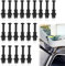 LAJUP 20 Piezas Clips Estante Maletero Coche,Clips Estante Soporte Coche,Clips De Cuerda Para Estantería De Paquete,Clips Estante De Bandeja,Estante De Paquetes Correa De Sujeción Clip