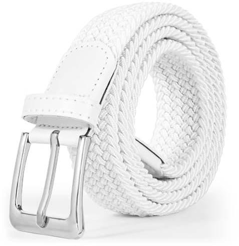 VONMELLI Cintura Elastica Uomo Intrecciata Cintura Uomo in Tessuto Cinturino Elastica Intrecciata Regolabile Casual Cinture Vintage Cinture Da Golf per Jeans