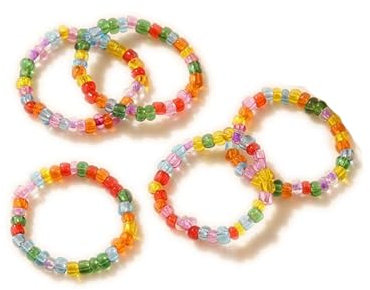 Netter koreanischer bunter böhmischer kleiner Blumen- Ring handgemachter multi wulstiger Reis- Korn- Ring für Frauen- Strand- Partei- Schmuck- Geschenke