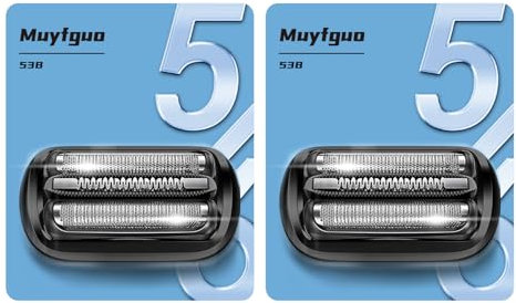 2 Stück Elektrischer Rasierkopf für Scherkopf,53B Kompatibel Mit Series 5 Scherkopf,Series 5 Elektrorasierkopf Ersatzteil geeignet,Ersatzklingen Folienkopf Zubehor für Rasierapparate (53B)