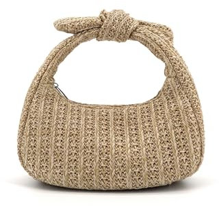 Like Dreams Kleine Stroh-Clutch | Mini-Tasche aus gewebtem Stroh | Sommerurlaub, Strand, Clutch für Damen