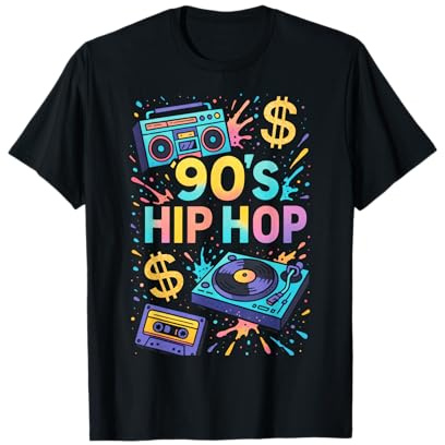 90's Hip Hop - 90s Hiphop Retro Cassette Vinyl T-Shirt