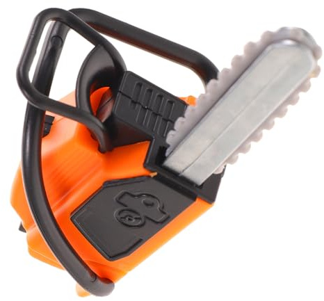 SKISUNO Mini Chainsaw Figurine Adorable Tiny Chainsaw Model for Garden Decor for Dollhouses Outdoor Landscaping and Creative Christmas Decorations