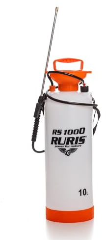 RURIS POWER FOR NATURE Pulverizador Manual RS 1000, depósito de 10 L, Lanza metálica, Ligera y fácil de Usar para Fertilizantes y plaguicidas