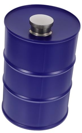 MUCKLILY Bouteille Eau Forme Acier Inoxydable pour Whisky Contenant Portable pour Camping Randonnée Alimentaire Bleu pour Air