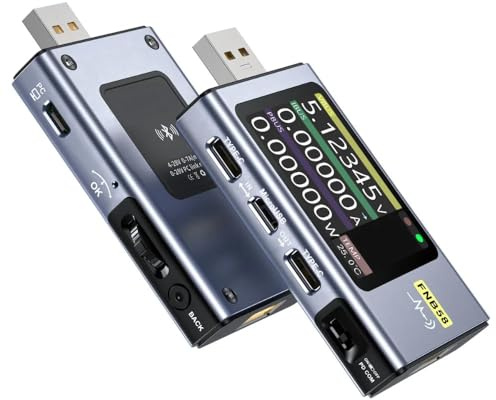Fasizi FNB58 Voltmetro Digitale Amperometro Tester USB Tipo-C Rilevamento della Carica Rapida Trigger Misurazione della capacità Misurazione dell'ondulazione