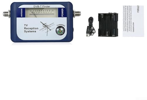 DVB-T Digital TV Signal Finder Meter with Compass-Design for Accurate Antenna Alignment for Home Digital Television Reception and Signal Strength Testing