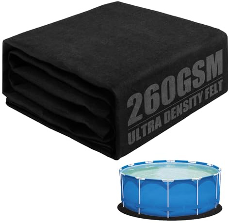JUDANNA Pool Bodenplane Runden 12 ft/3,66 m Poolunterlage Bodenschutzplane Swimmingpool Bodenfolie Pool Unterlage Unterlegmatte Bodenschutzplane Bodenplane für Easy Set und Frame Pools, Rund