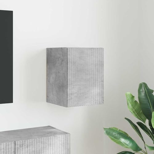 HOMELEN TV-Wandschrank Wandmontiert Beton 30 x 31 x 40 cm Holzwerkstoff,TV Schrank, Fernseher Schrank, TV Möbel Wohnzimmer Schränke Fernsehtisch,RTV Unterschrank für Wohnzimmer Schlafzimmer