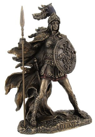 Veronese Design Bronzed Athena Goddess of Wisdom and War Statue by Things2Die4