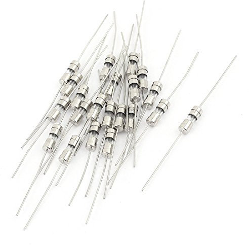 sourcing map 20 Stück AC 250V 10A 4x11mm Langsam wirkende axiale Glas Sicherung