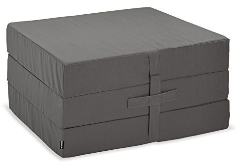 H.O.C.K. Outdoor Klappmatratze, Notbett, Gästebett, Schlafsessel, Klappmatratze, Faltmatratze (grau)