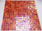 Carrelage mosaïque carrée en verre irisé oriental Rouge nacré Format : 15 x 15 x 4 mm Dimensions de la feuille : 317 x 317 mm 1 feuille/mat
