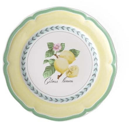 Villeroy & Boch French Garden Valence plato de desayuno, 21 cm, Porcelana Premium, Blanco/Colorido
