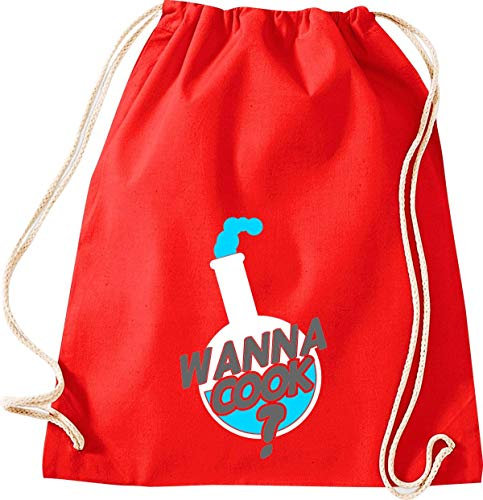 Sac de sport Sac de gym Wanna Cook ? verre Test Tube, Rot