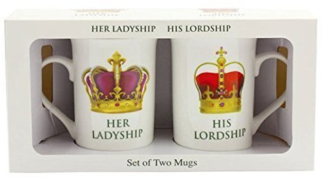 LEONARDO COLLECTION HER LADYSHIP & HIS LORDSHIP FINE CHINA MUGS IN A GIFT SET